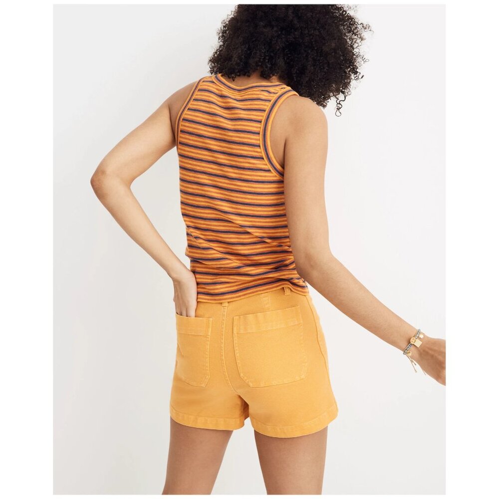 Madewell Audio Knot-Front Tank Top in Stripe Womens sz Small - Picture 3 of 11